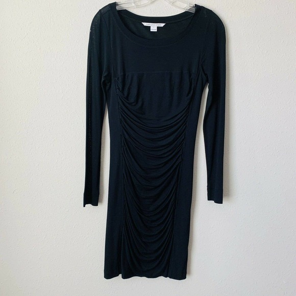 Diane Von Furstenberg Lerosa Ruched Straight-Side Jersey Dress - Picture 2 of 5